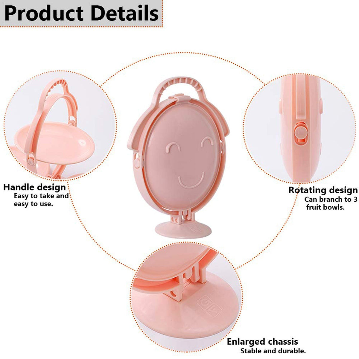 Folded 3-layer multi-purpose snack serving stand easy for storage