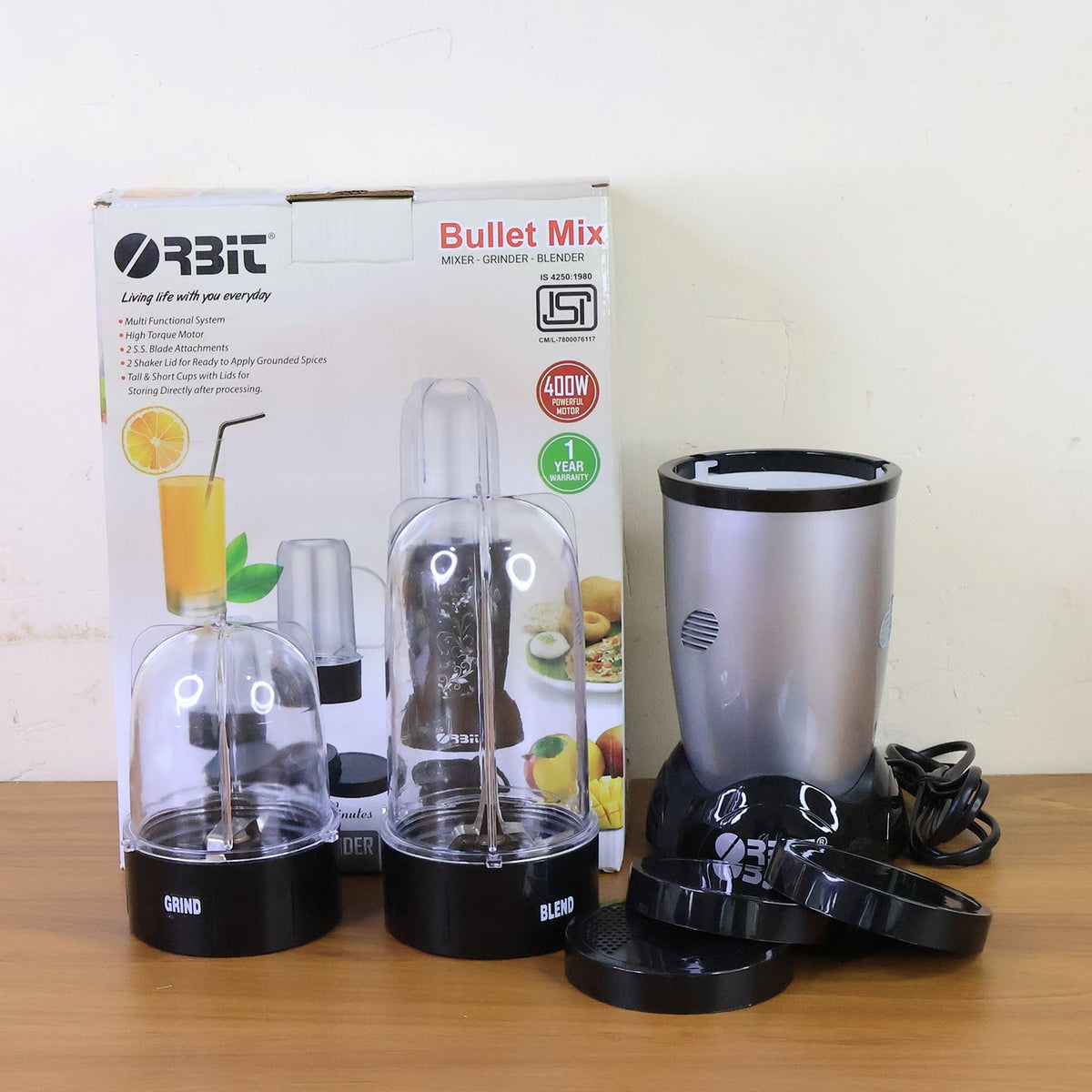 Orbit bullet mixer live image displaying compact design perfect for kitchens