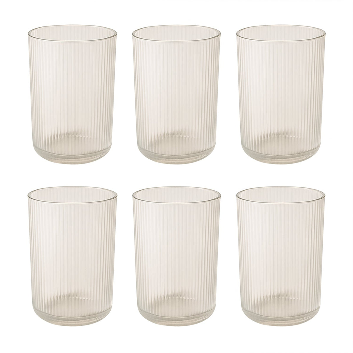 Supermom plastic glass with water and ice cubes inside