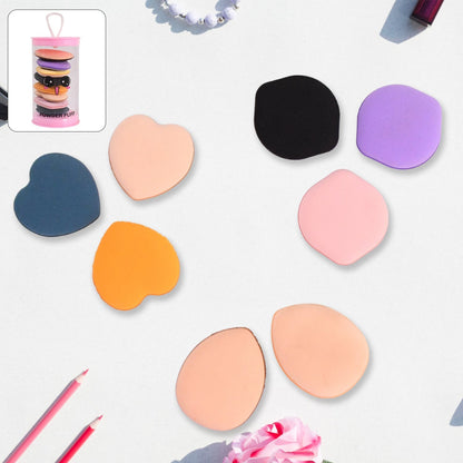 Mini Finger Makeup Powder Puffs worn on fingers ready for precise makeup
