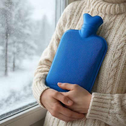 The 1400ML hot water bag shown with its secure stopper, preventing leaks.