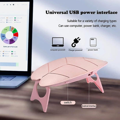 Side view of the 6W UV LED nail lamp highlighting its convenient USB port.