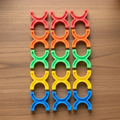 Stacking blocks set designed to improve motor skills in children
