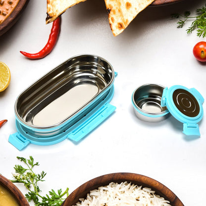 Ganesh stainless steel lunch box set with airtight lid