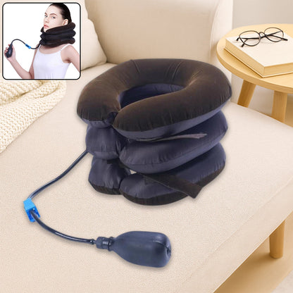 3-layer inflatable neck traction pillow product shot