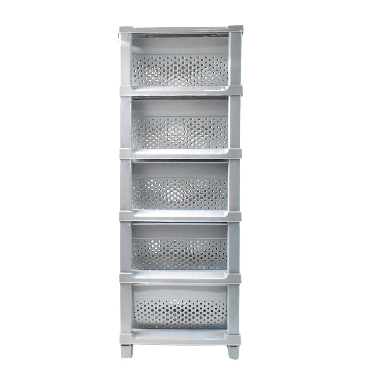 Diagram showcasing the easy assembly steps for the Organivo modular drawer storage.