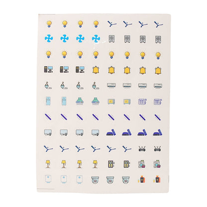 Fast ID Smart Switch Icon Sticker Set displayed on switch panels