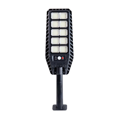 Motion-activated solar street light enhancing security and saving energy