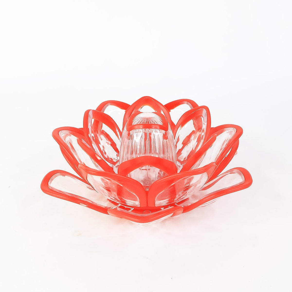 Decorative lotus LED candle light glowing softly for celebrations