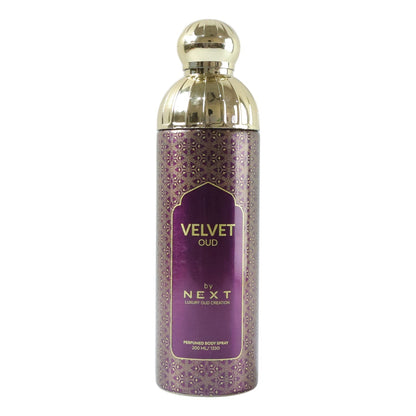 Next Velvet Oud perfume deodorant bottle view with stylish design