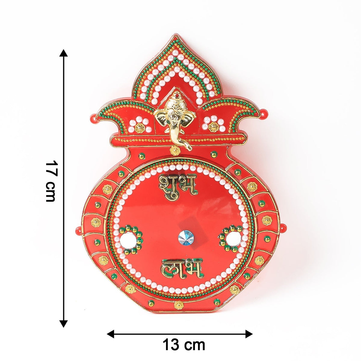 Intricate decorative Kalash wall hanging with stones and beads for cultural decor
