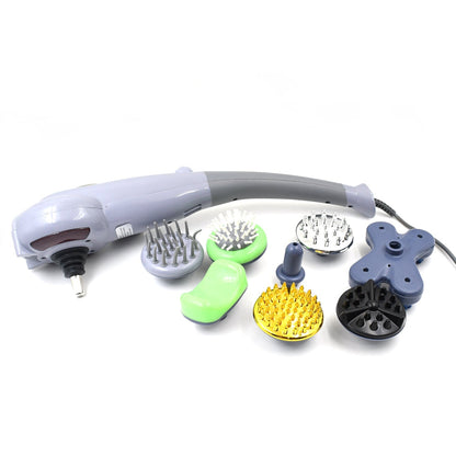 Velvet Wellness 8-in-1 electric full body massager with various interchangeable heads displayed.