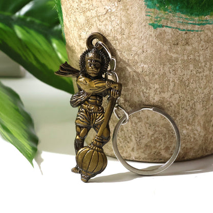 Hanuman metal keychain set with sturdy rings for secure attachment