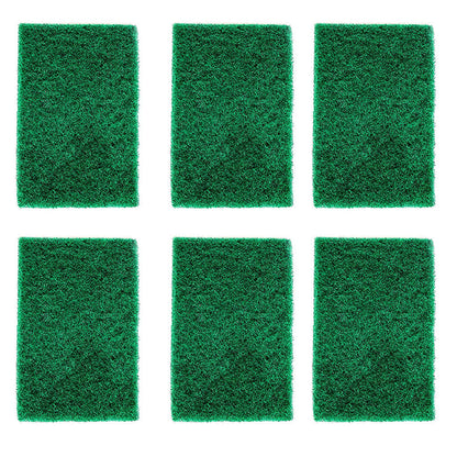 Multiple aqua green scrub sponge pads, ideal for kitchen cleaning tasks.