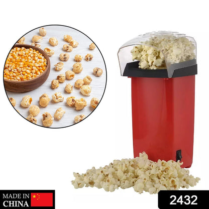 Compact hot air popcorn maker machine on a kitchen counter.