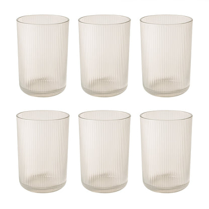 Supermom plastic glass with water and ice cubes inside