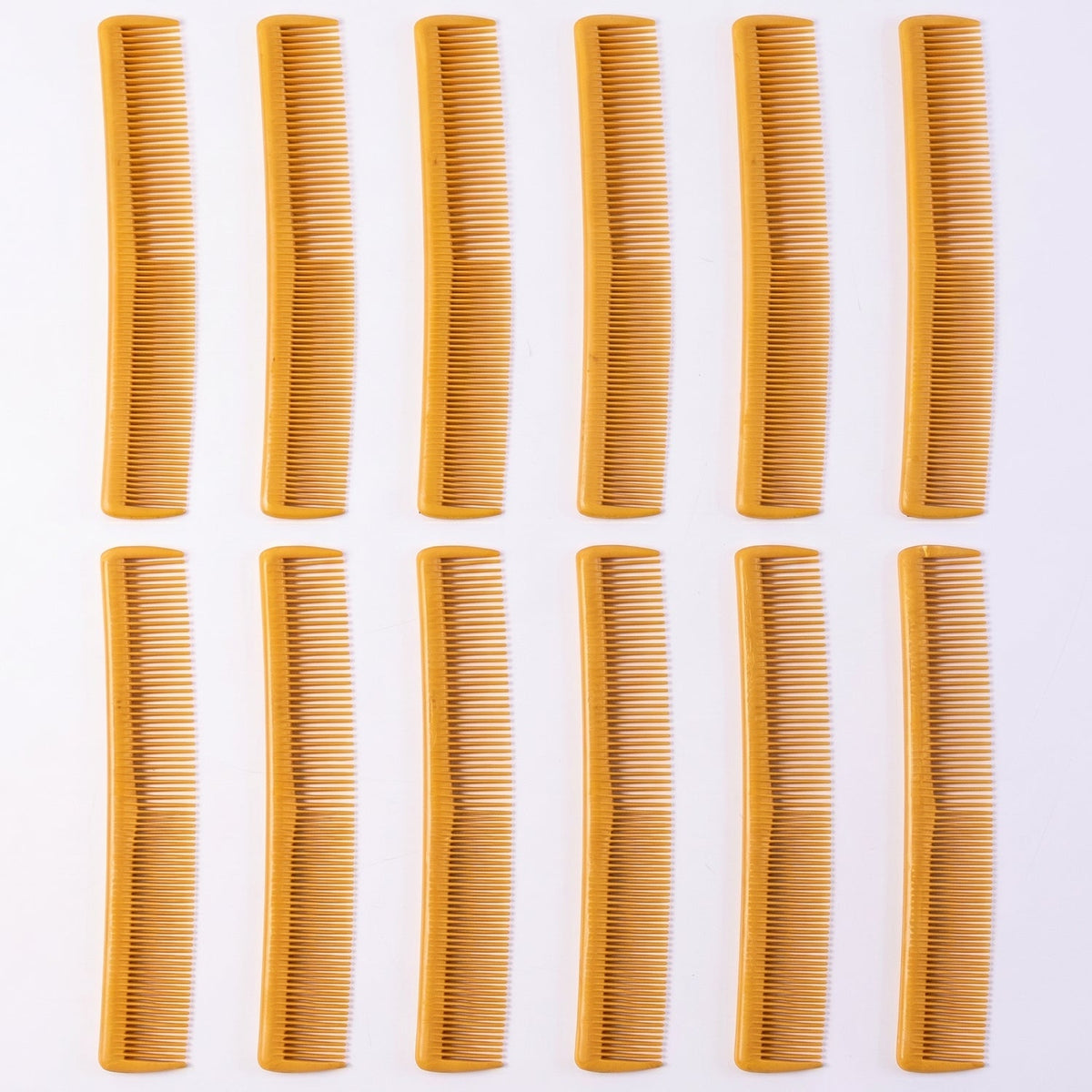 Multiple color plastic combs designed for everyday grooming and styling
