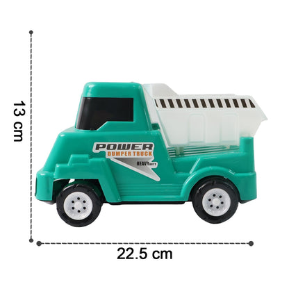 Kids construction vehicle toy with smooth rolling wheels
