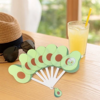 Foldable pocket fan closed inside protective case with keychain attached