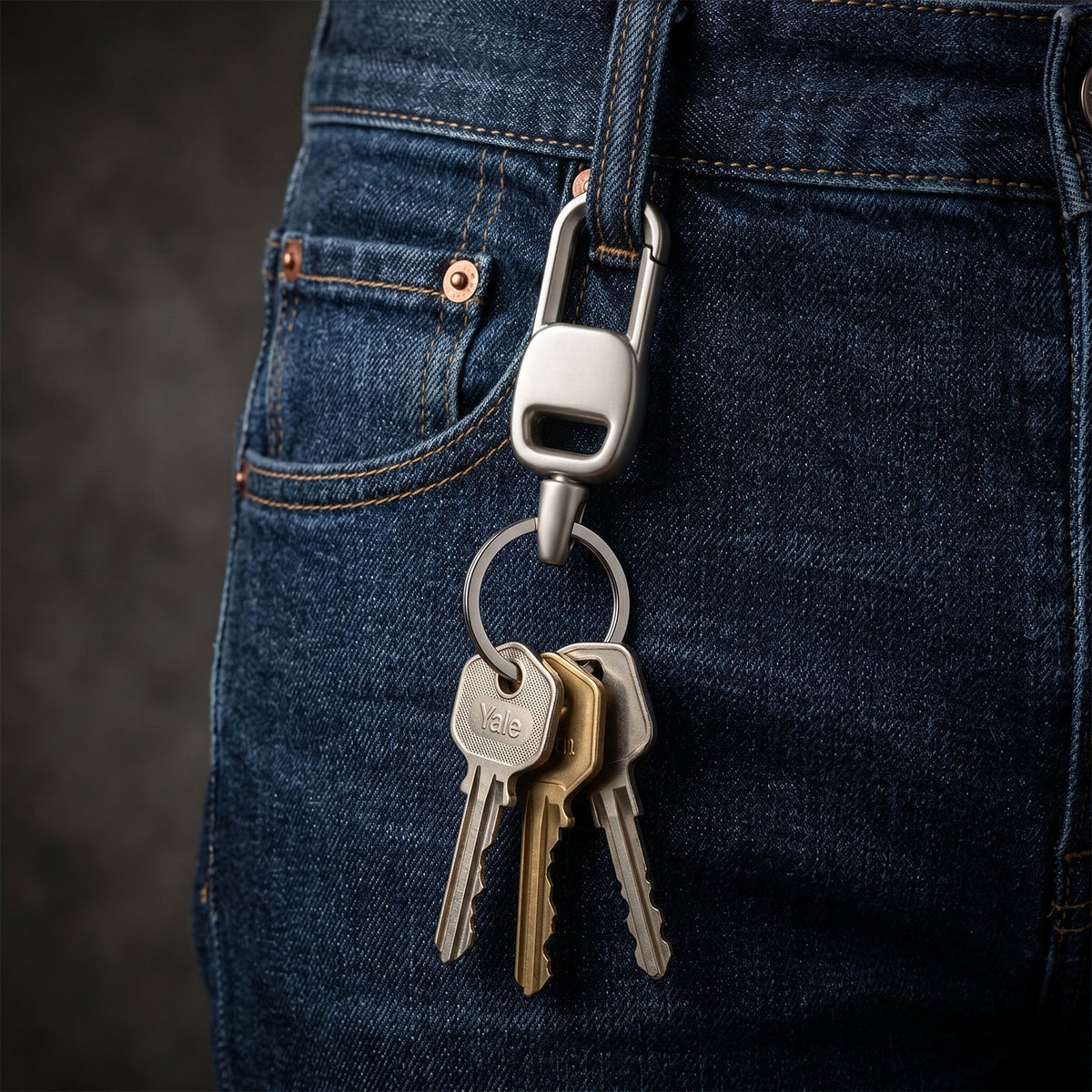 Compact and lightweight metal key holder with locking mechanism