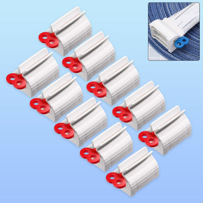 10-piece plastic tube squeezer set to save toothpaste and creams