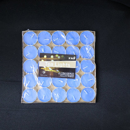 Mix color scented tea light candles set capturing soft glowing light