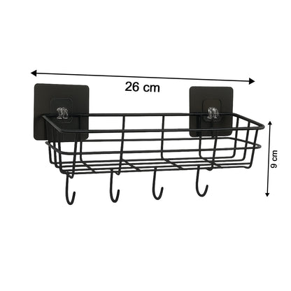 Kitchen organizer showing design details of self-adhesive wall basket