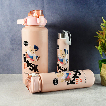 Cartoon printed 2 L wide-mouth water jug with carry handle
