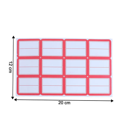 Close-up of blank writable label stickers sheet showing neat rectangular shapes