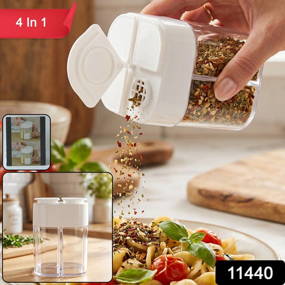 Kitchen spice storage jar with easy pour lid
