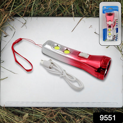 Hand holding the compact LED torchlight, highlighting its grip.