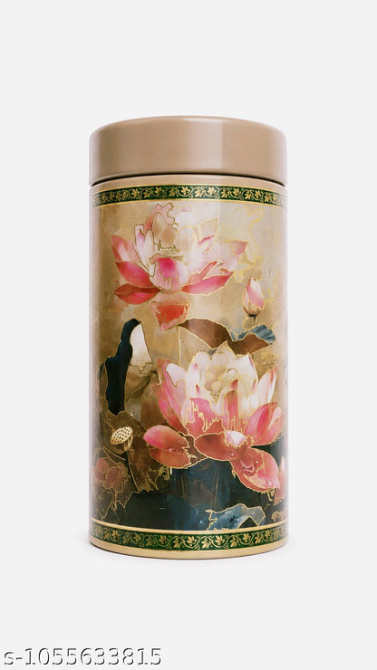 printed designed tin containers ( 500 pc pack ) 6inch tin